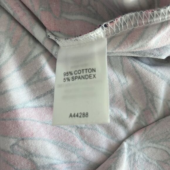 Appleseeds Shades of Pink & White Floral Cotton Spandex Top NWOT - Picture 6 of 7